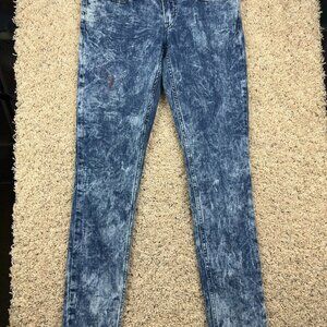 Levi 524 Skinny Womens Jeans Straight Leg Acid Wash Blue 27x32 Red Tab Levi’s